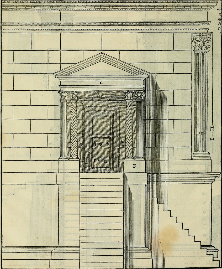 An illustration from I qvattro libri dell'architettvra di Andrea Palladio : ne' quali, dopo un breue trattato de' cinque ordini, & di quelli auertimenti, che sono piu necessarij nel fabricare;, 1570, leaf 301