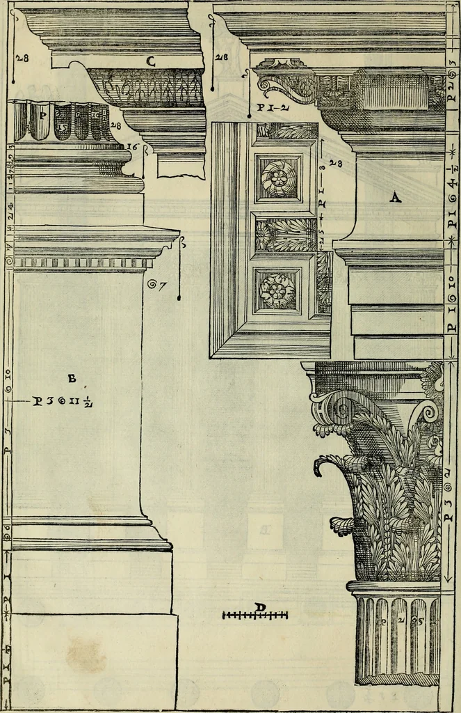 An illustration from I qvattro libri dell'architettvra di Andrea Palladio : ne' quali, dopo un breue trattato de' cinque ordini, & di quelli auertimenti, che sono piu necessarij nel fabricare;, 1570, leaf 305