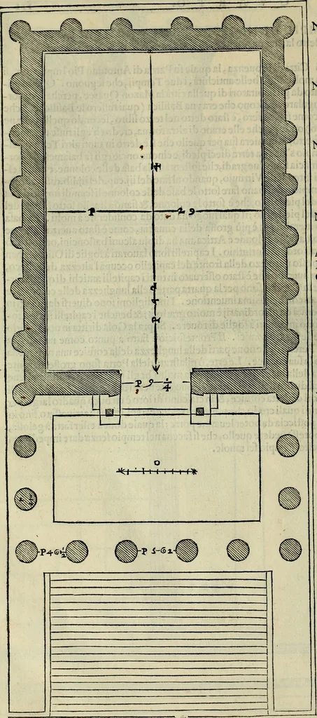 An illustration from I qvattro libri dell'architettvra di Andrea Palladio : ne' quali, dopo un breue trattato de' cinque ordini, & di quelli auertimenti, che sono piu necessarij nel fabricare;, 1570, leaf 311