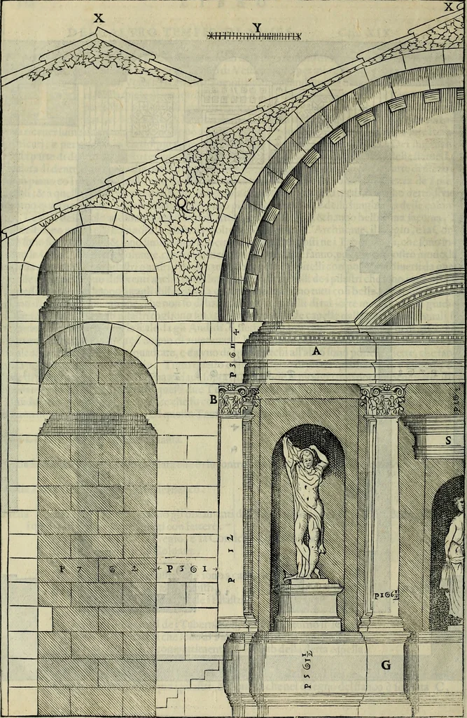 An illustration from I qvattro libri dell'architettvra di Andrea Palladio : ne' quali, dopo un breue trattato de' cinque ordini, & di quelli auertimenti, che sono piu necessarij nel fabricare;, 1570, leaf 319