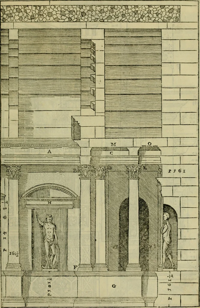 An illustration from I qvattro libri dell'architettvra di Andrea Palladio : ne' quali, dopo un breue trattato de' cinque ordini, & di quelli auertimenti, che sono piu necessarij nel fabricare;, 1570, leaf 320
