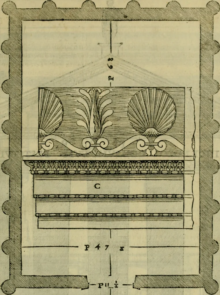 An illustration from I qvattro libri dell'architettvra di Andrea Palladio : ne' quali, dopo un breue trattato de' cinque ordini, & di quelli auertimenti, che sono piu necessarij nel fabricare;, 1570, leaf 324