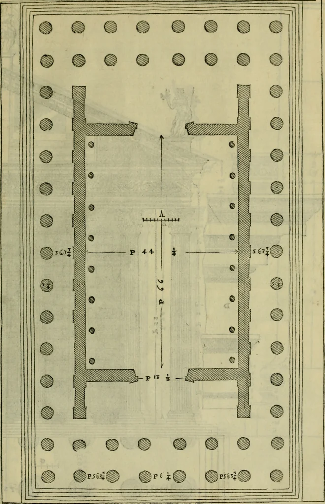 An illustration from I qvattro libri dell'architettvra di Andrea Palladio : ne' quali, dopo un breue trattato de' cinque ordini, & di quelli auertimenti, che sono piu necessarij nel fabricare;, 1570, leaf 328