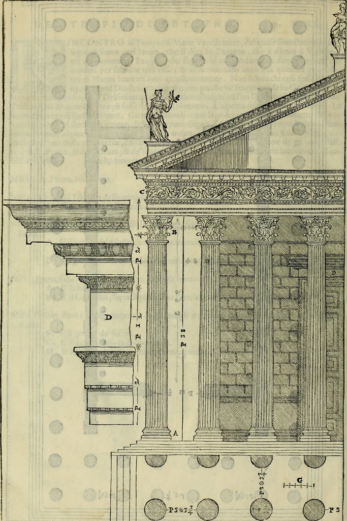 An illustration from I qvattro libri dell'architettvra di Andrea Palladio : ne' quali, dopo un breue trattato de' cinque ordini, & di quelli auertimenti, che sono piu necessarij nel fabricare;, 1570, leaf 329