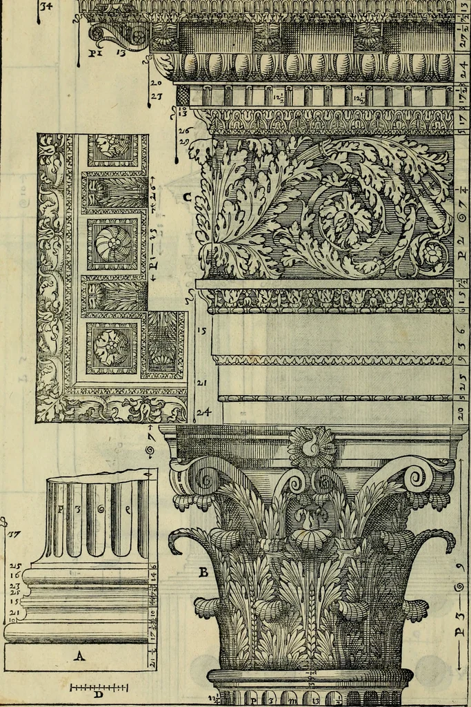 An illustration from I qvattro libri dell'architettvra di Andrea Palladio : ne' quali, dopo un breue trattato de' cinque ordini, & di quelli auertimenti, che sono piu necessarij nel fabricare;, 1570, leaf 331