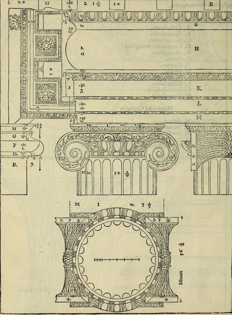 An illustration from I qvattro libri dell'architettvra di Andrea Palladio : ne' quali, dopo un breue trattato de' cinque ordini, & di quelli auertimenti, che sono piu necessarij nel fabricare;, 1570, leaf 39