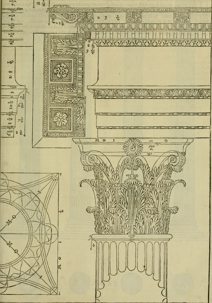 An illustration from I qvattro libri dell'architettvra di Andrea Palladio : ne' quali, dopo un breue trattato de' cinque ordini, & di quelli auertimenti, che sono piu necessarij nel fabricare;, 1570, leaf 46