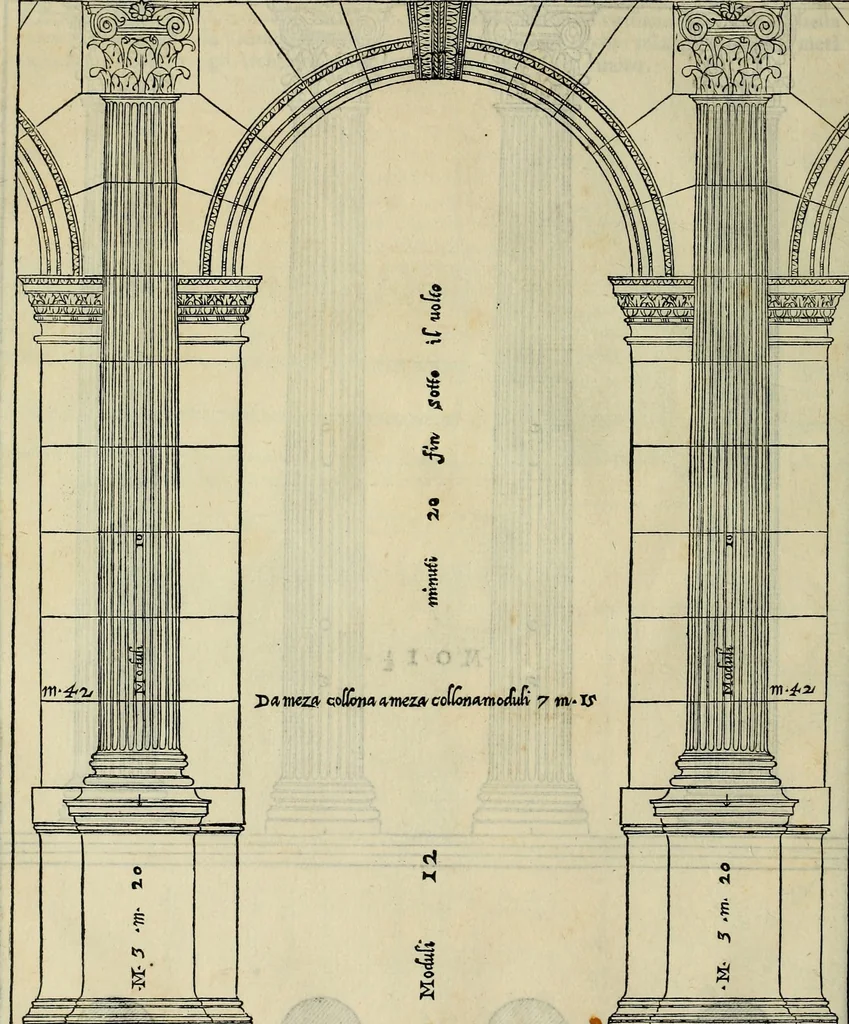 An illustration from I qvattro libri dell'architettvra di Andrea Palladio : ne' quali, dopo un breue trattato de' cinque ordini, & di quelli auertimenti, che sono piu necessarij nel fabricare;, 1570, leaf 49