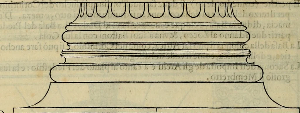 An illustration from I qvattro libri dell'architettvra di Andrea Palladio : ne' quali, dopo un breue trattato de' cinque ordini, & di quelli auertimenti, che sono piu necessarij nel fabricare;, 1570, leaf 51