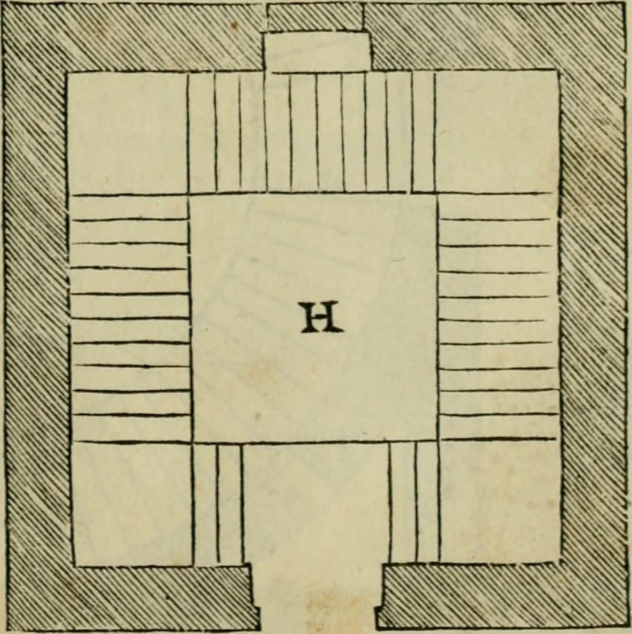 An illustration from I qvattro libri dell'architettvra di Andrea Palladio : ne' quali, dopo un breue trattato de' cinque ordini, & di quelli auertimenti, che sono piu necessarij nel fabricare;, 1570, leaf 66
