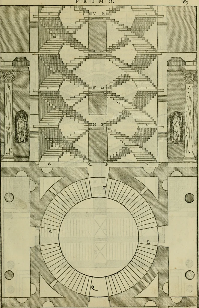 An illustration from I qvattro libri dell'architettvra di Andrea Palladio : ne' quali, dopo un breue trattato de' cinque ordini, & di quelli auertimenti, che sono piu necessarij nel fabricare;, 1570, leaf 68