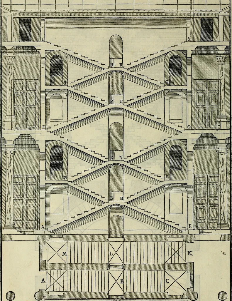 An illustration from I qvattro libri dell'architettvra di Andrea Palladio : ne' quali, dopo un breue trattato de' cinque ordini, & di quelli auertimenti, che sono piu necessarij nel fabricare;, 1570, leaf 69