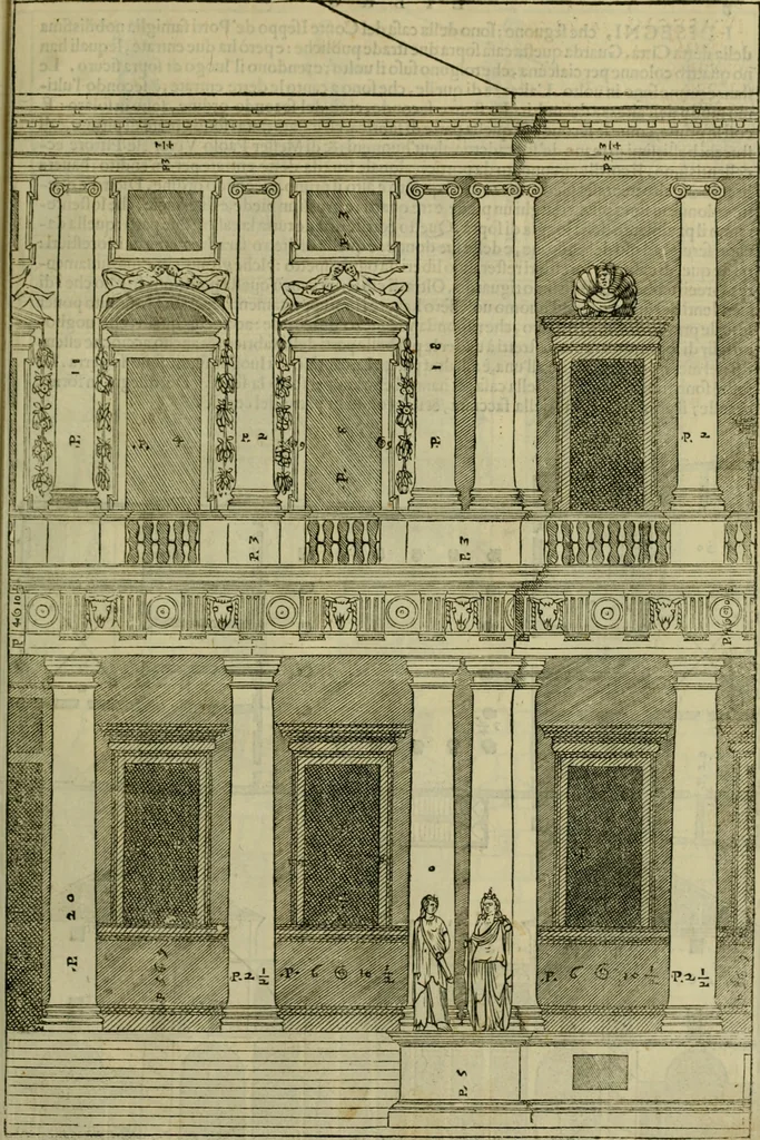 An illustration from I qvattro libri dell'architettvra di Andrea Palladio : ne' quali, dopo un breue trattato de' cinque ordini, & di quelli auertimenti, che sono piu necessarij nel fabricare;, 1570, leaf 78