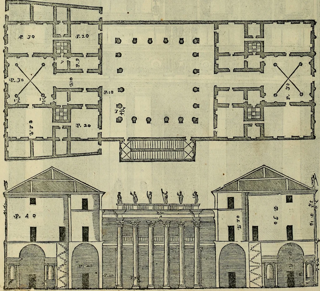 An illustration from I qvattro libri dell'architettvra di Andrea Palladio : ne' quali, dopo un breue trattato de' cinque ordini, & di quelli auertimenti, che sono piu necessarij nel fabricare;, 1570, leaf 79