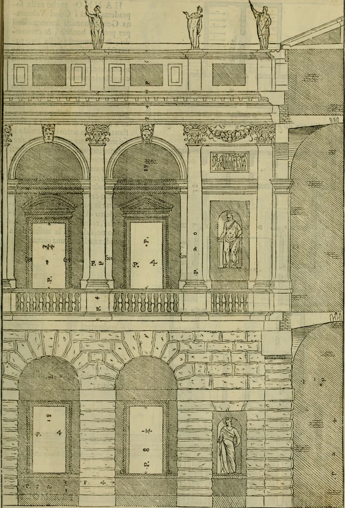 An illustration from I qvattro libri dell'architettvra di Andrea Palladio : ne' quali, dopo un breue trattato de' cinque ordini, & di quelli auertimenti, che sono piu necessarij nel fabricare;, 1570, leaf 86