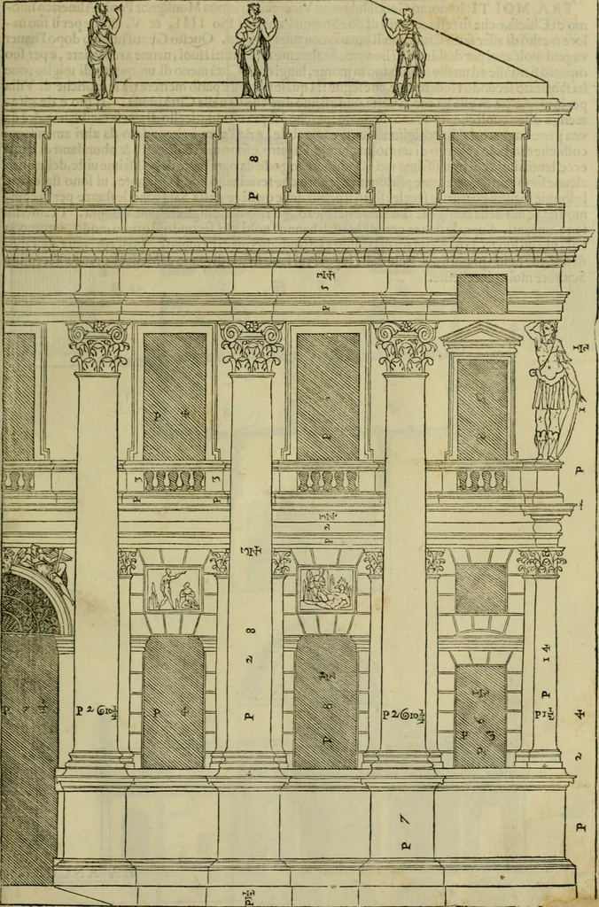 An illustration from I qvattro libri dell'architettvra di Andrea Palladio : ne' quali, dopo un breue trattato de' cinque ordini, & di quelli auertimenti, che sono piu necessarij nel fabricare;, 1570, leaf 88