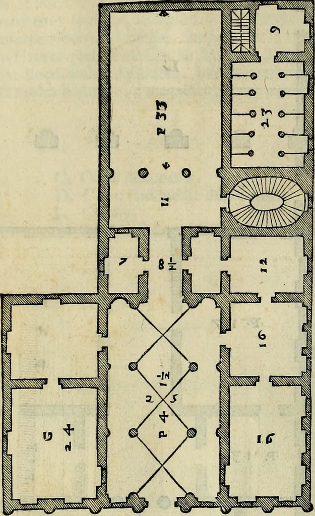 An illustration from I qvattro libri dell'architettvra di Andrea Palladio : ne' quali, dopo un breue trattato de' cinque ordini, & di quelli auertimenti, che sono piu necessarij nel fabricare;, 1570, leaf 93
