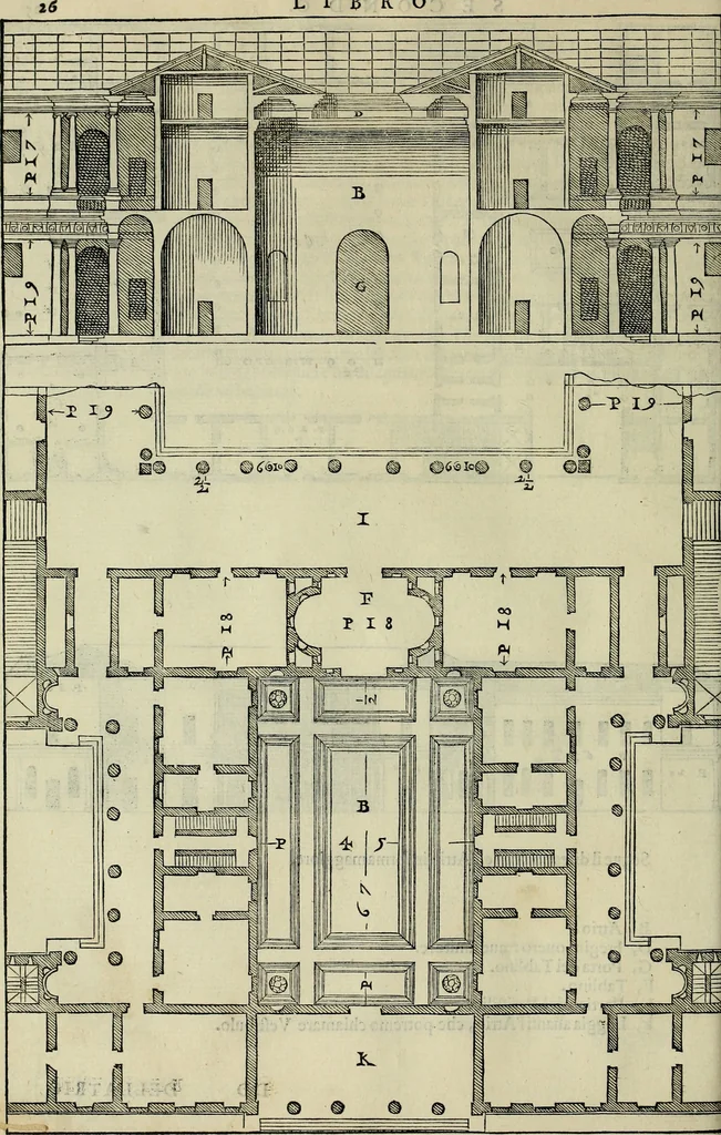 An illustration from I qvattro libri dell'architettvra di Andrea Palladio : ne' quali, dopo un breue trattato de' cinque ordini, & di quelli auertimenti, che sono piu necessarij nel fabricare;, 1570, leaf 97