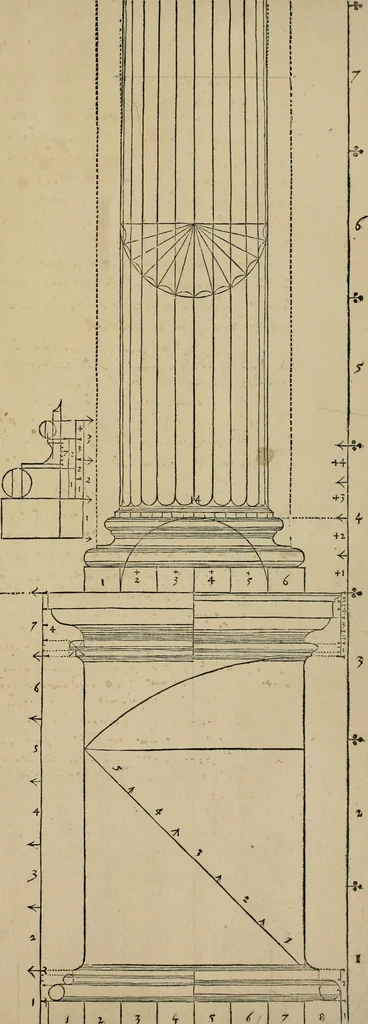 An illustration from Qvinqve colvmnarvm exacta descriptio atque deliniatio, cum symmetrica earum distributione, 1550, leaf 18