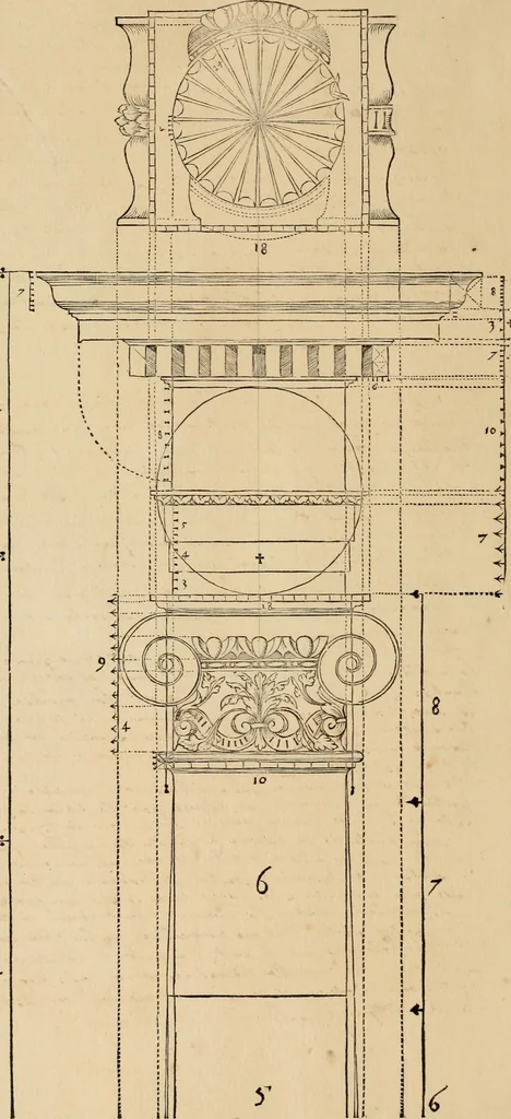 An illustration from Qvinqve colvmnarvm exacta descriptio atque deliniatio, cum symmetrica earum distributione, 1550, leaf 21