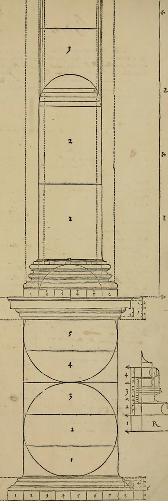 An illustration from Qvinqve colvmnarvm exacta descriptio atque deliniatio, cum symmetrica earum distributione, 1550, leaf 34