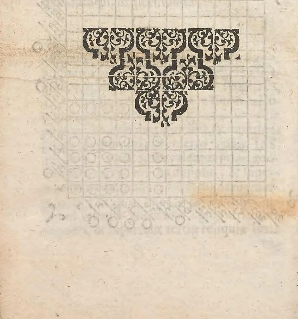 An illustration from Rabdologiæ, seu numerationis per virgulas libri duo : cum appendice de expeditissimo multiplicationis promptuario. Quibus accessit & arithmeticæ localis liber unus, 1617, leaf 186