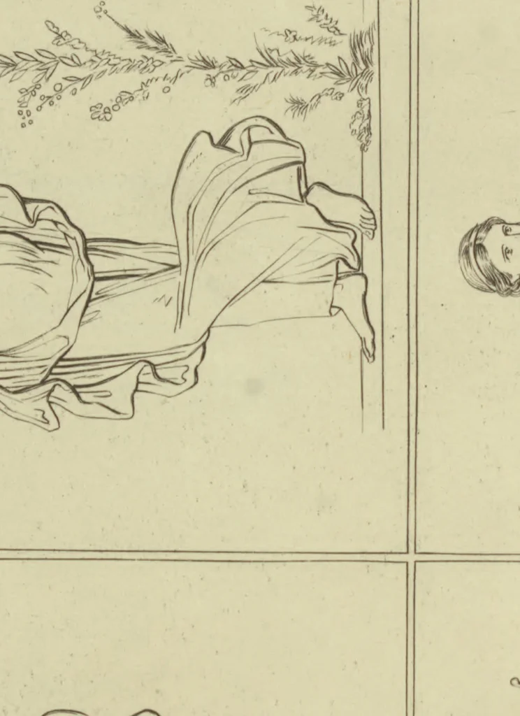 An illustration from Raccolta della pui intersante dipinture e de pui belli musaici rinvenuti negli scavi di Ercolano, di Pompei, e di Stabia che ammiransi nel Museo Reale Borbonico, 1843, leaf 132