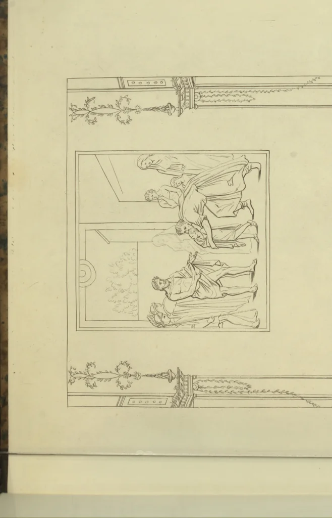 An illustration from Raccolta della pui intersante dipinture e de pui belli musaici rinvenuti negli scavi di Ercolano, di Pompei, e di Stabia che ammiransi nel Museo Reale Borbonico, 1843, leaf 176