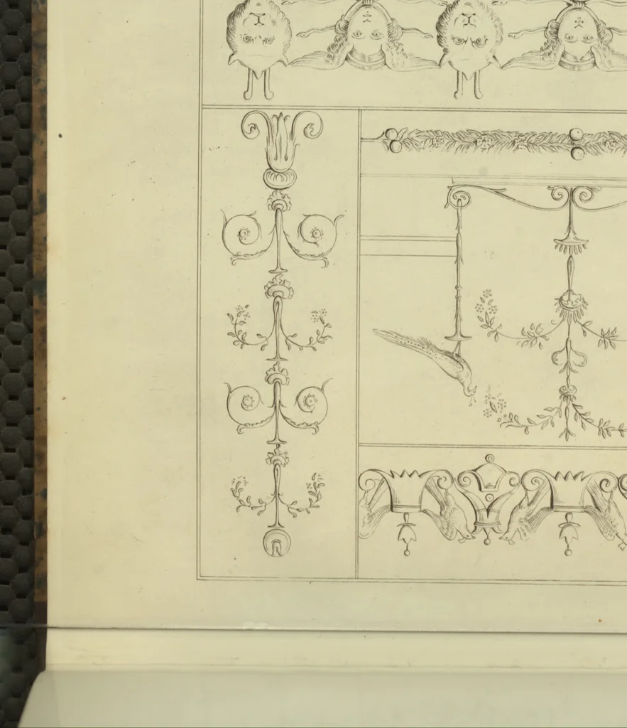 An illustration from Raccolta della pui intersante dipinture e de pui belli musaici rinvenuti negli scavi di Ercolano, di Pompei, e di Stabia che ammiransi nel Museo Reale Borbonico, 1843, leaf 196