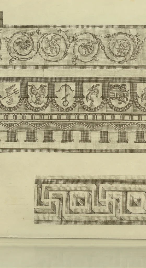 An illustration from Raccolta della pui intersante dipinture e de pui belli musaici rinvenuti negli scavi di Ercolano, di Pompei, e di Stabia che ammiransi nel Museo Reale Borbonico, 1843, leaf 228