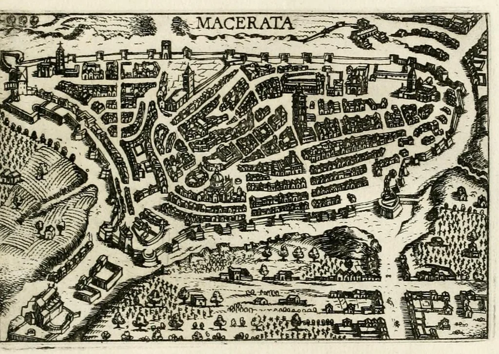 An illustration from Raccolta delle principali citta d'Italia : intagliate con tvtte le contrade, e palazzi di esse, 1643, leaf 11