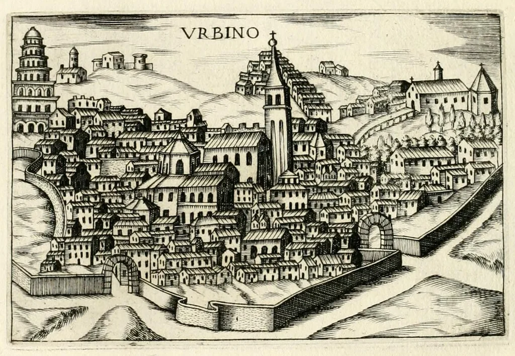 An illustration from Raccolta delle principali citta d'Italia : intagliate con tvtte le contrade, e palazzi di esse, 1643, leaf 14