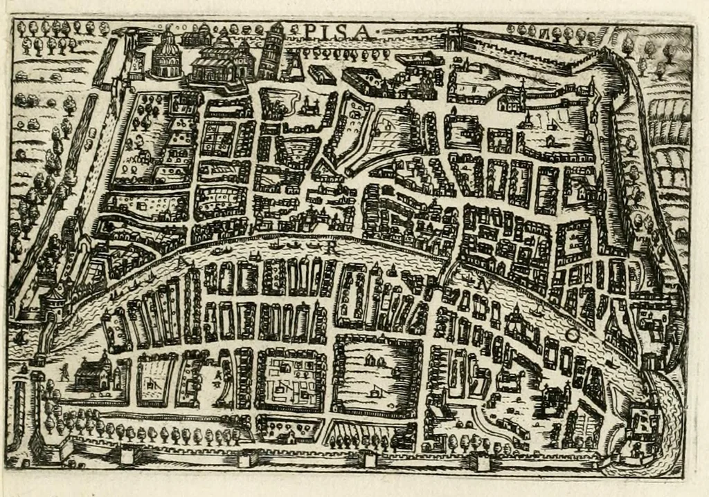 An illustration from Raccolta delle principali citta d'Italia : intagliate con tvtte le contrade, e palazzi di esse, 1643, leaf 17