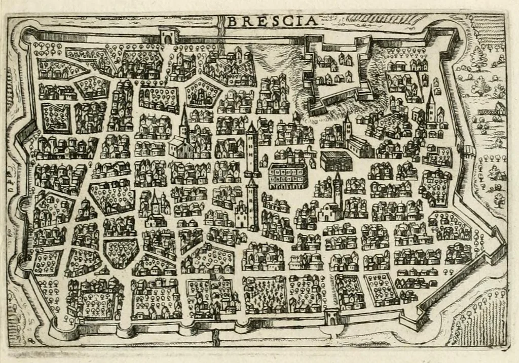 An illustration from Raccolta delle principali citta d'Italia : intagliate con tvtte le contrade, e palazzi di esse, 1643, leaf 33