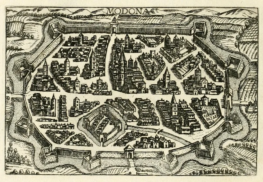 An illustration from Raccolta delle principali citta d'Italia : intagliate con tvtte le contrade, e palazzi di esse, 1643, leaf 34