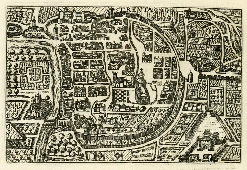 An illustration from Raccolta delle principali citta d'Italia : intagliate con tvtte le contrade, e palazzi di esse, 1643, leaf 36