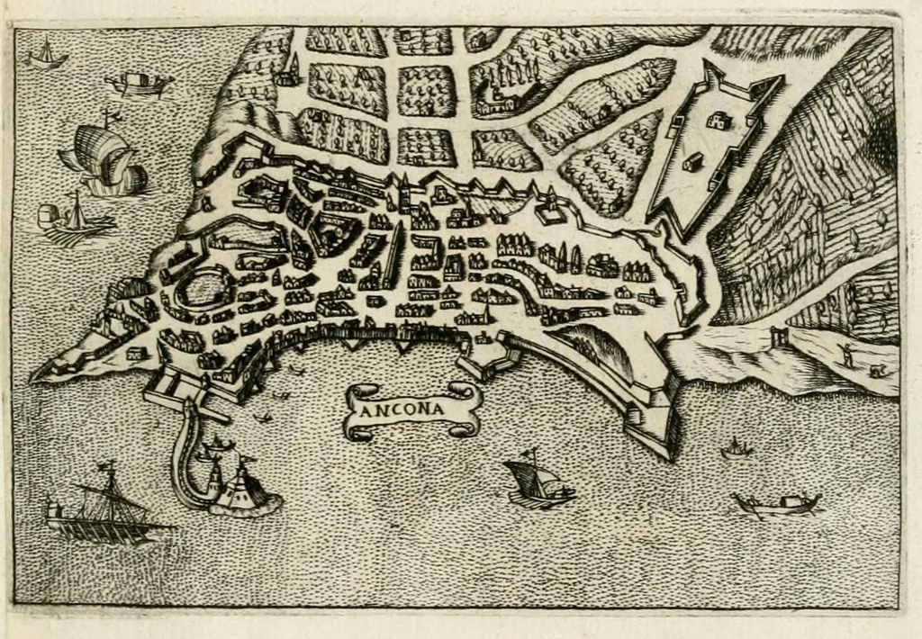 An illustration from Raccolta delle principali citta d'Italia : intagliate con tvtte le contrade, e palazzi di esse, 1643, leaf 37