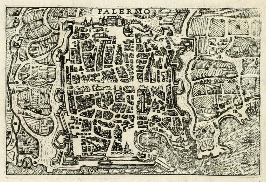 An illustration from Raccolta delle principali citta d'Italia : intagliate con tvtte le contrade, e palazzi di esse, 1643, leaf 40