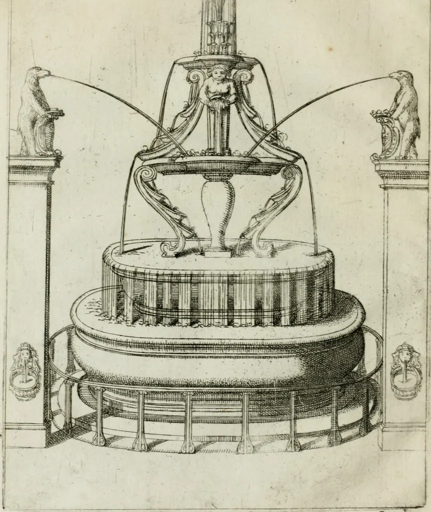 An illustration from Raccolta delle principali fontane dell'inclitta città di Roma, 1637, leaf 17