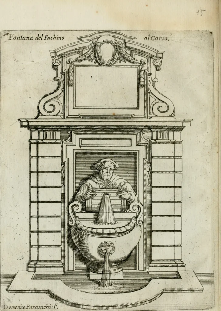 An illustration from Raccolta delle principali fontane dell'inclitta città di Roma, 1637, leaf 19