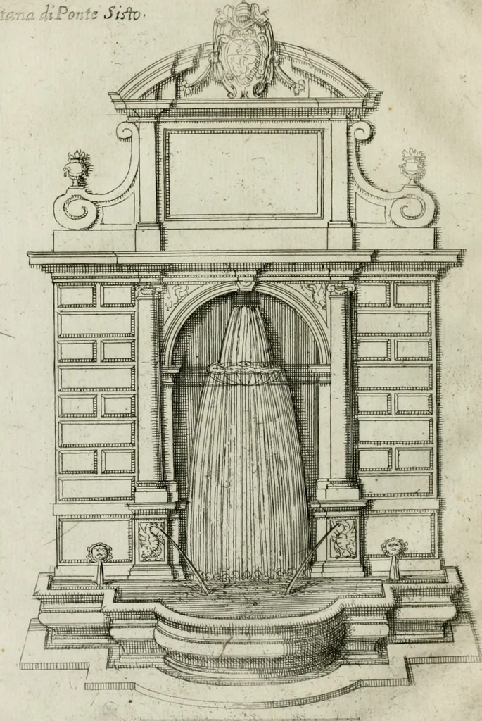 An illustration from Raccolta delle principali fontane dell'inclitta città di Roma, 1637, leaf 23