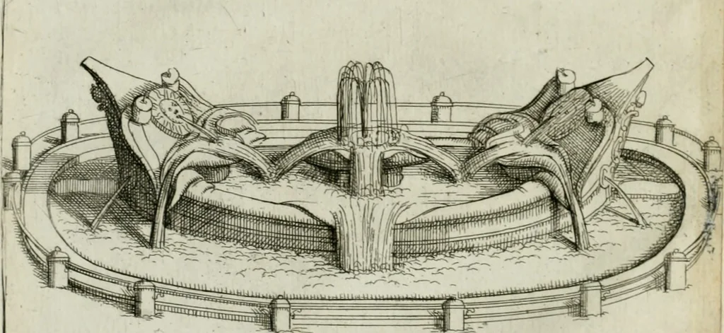 An illustration from Raccolta delle principali fontane dell'inclitta città di Roma, 1637, leaf 25