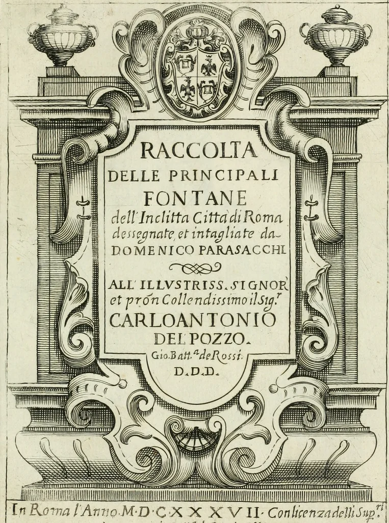 An illustration from Raccolta delle principali fontane dell'inclitta città di Roma, 1637, leaf 4