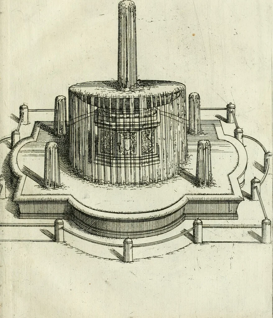 An illustration from Raccolta delle principali fontane dell'inclitta città di Roma, 1637, leaf 8