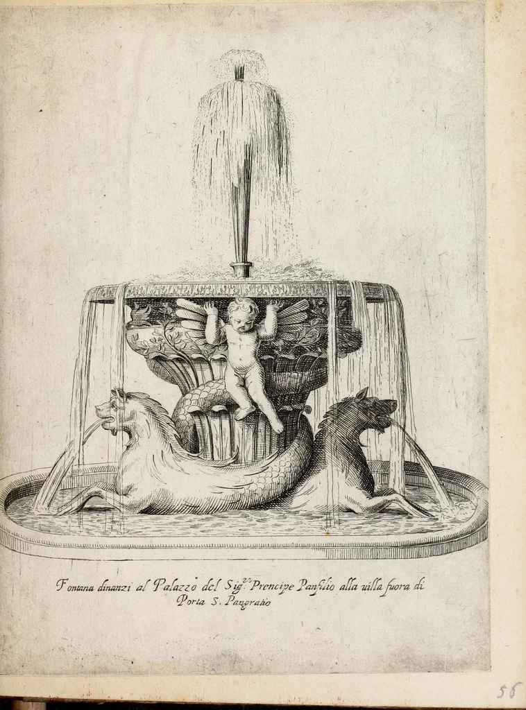 An illustration from Raccolta delle principali fontane dell'inclitta città di Roma, 1647, leaf 117