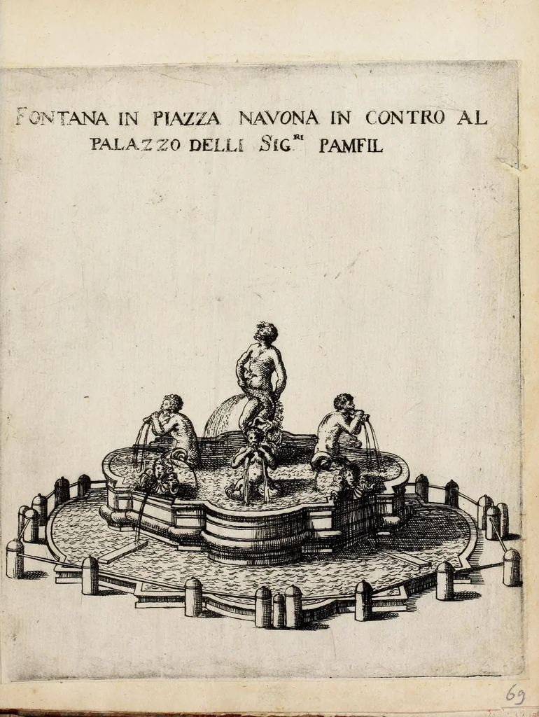 An illustration from Raccolta delle principali fontane dell'inclitta città di Roma, 1647, leaf 143