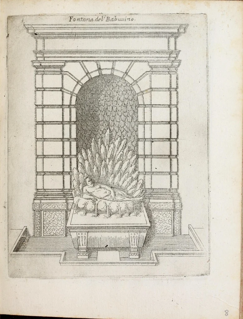 An illustration from Raccolta delle principali fontane dell'inclitta città di Roma, 1647, leaf 21