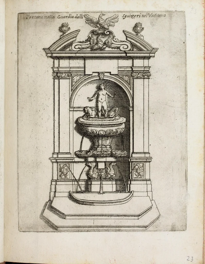 An illustration from Raccolta delle principali fontane dell'inclitta città di Roma, 1647, leaf 51