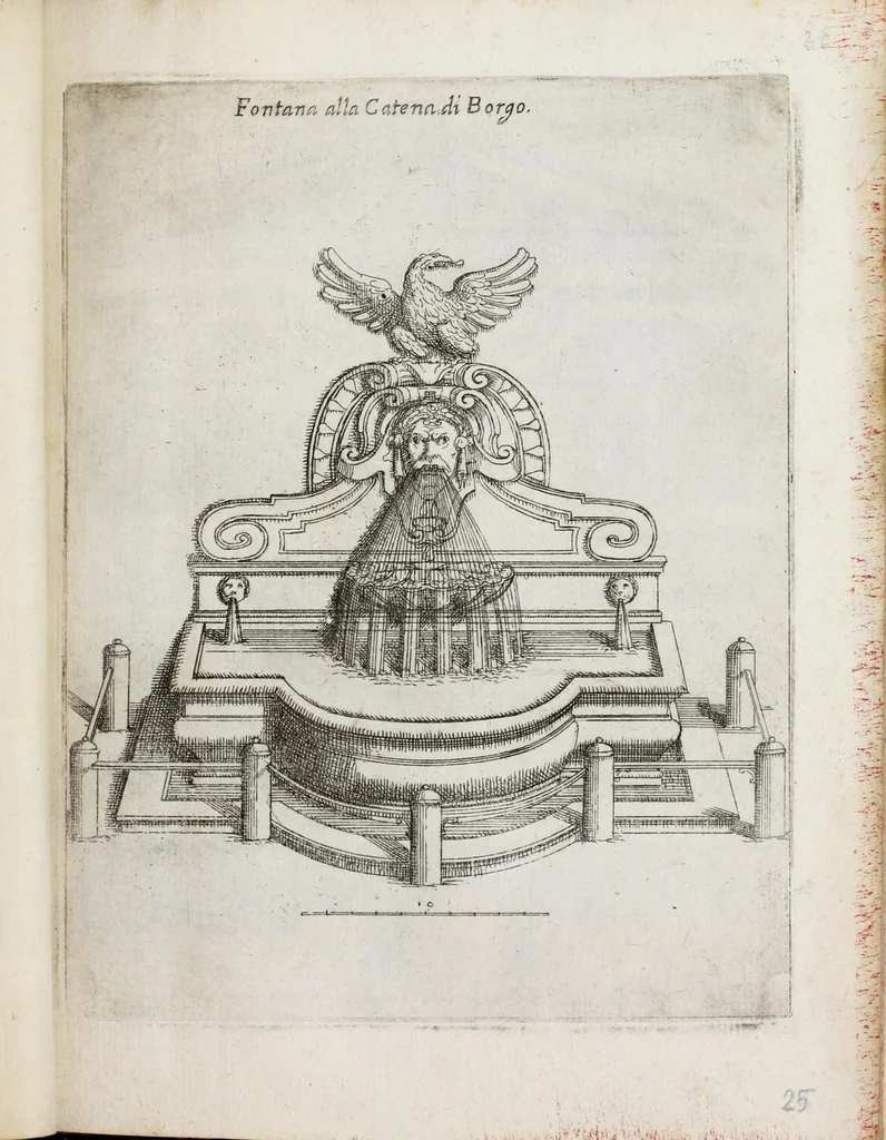An illustration from Raccolta delle principali fontane dell'inclitta città di Roma, 1647, leaf 55