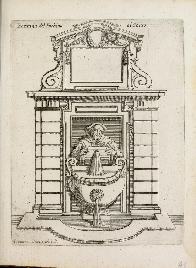 An illustration from Raccolta delle principali fontane dell'inclitta città di Roma, 1647, leaf 87
